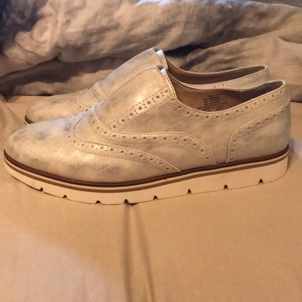 NWOC Silver Slip-on Oxfords